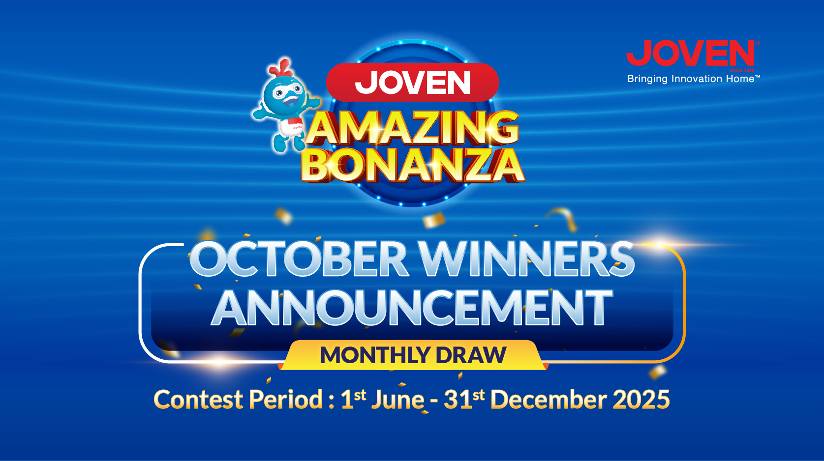 Joven Amazing Bonanza October 2025 Winners Announcement